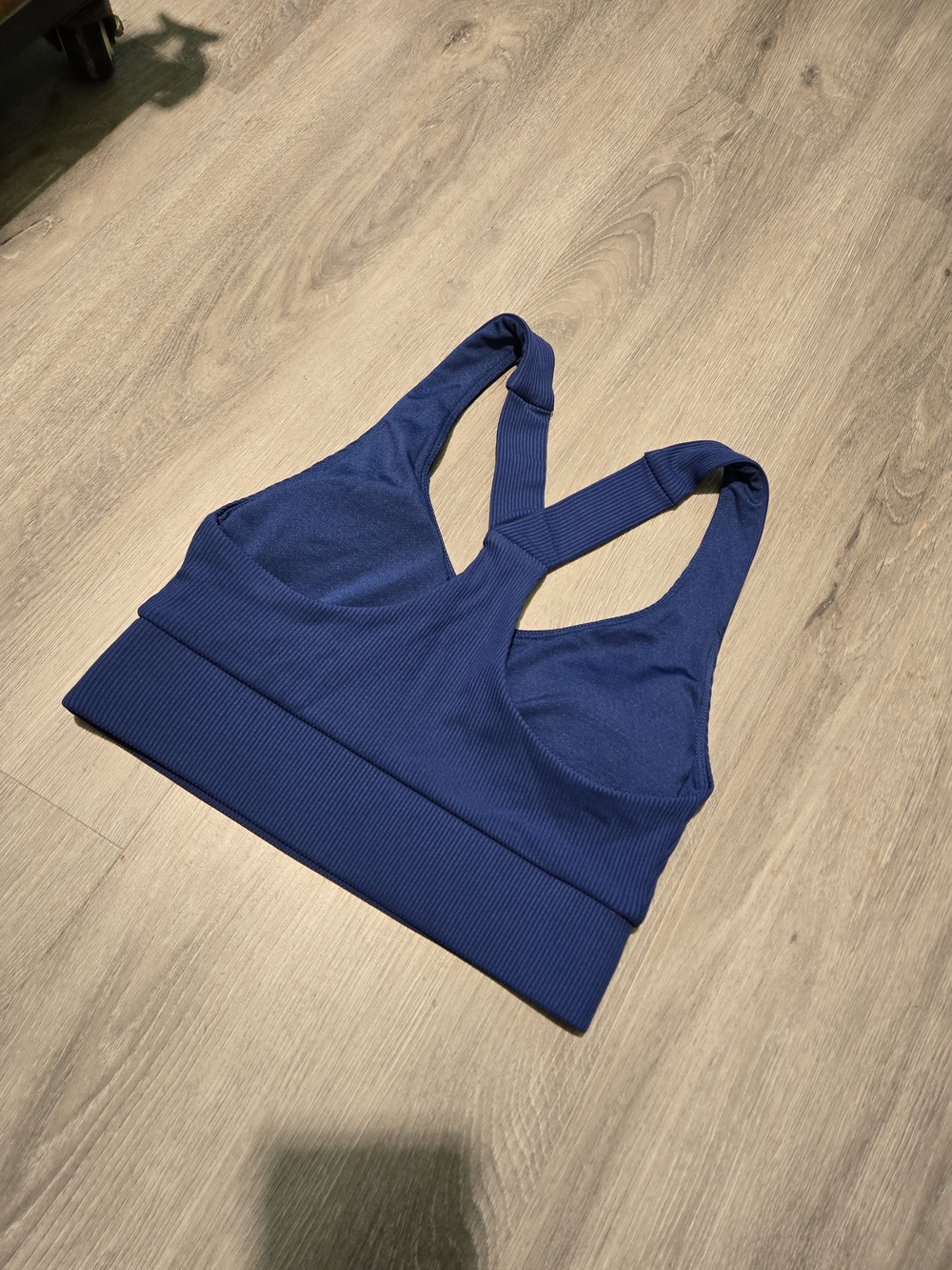 Industry Ribbed Racerback Sportbra - Blue - Picture 2 of 4